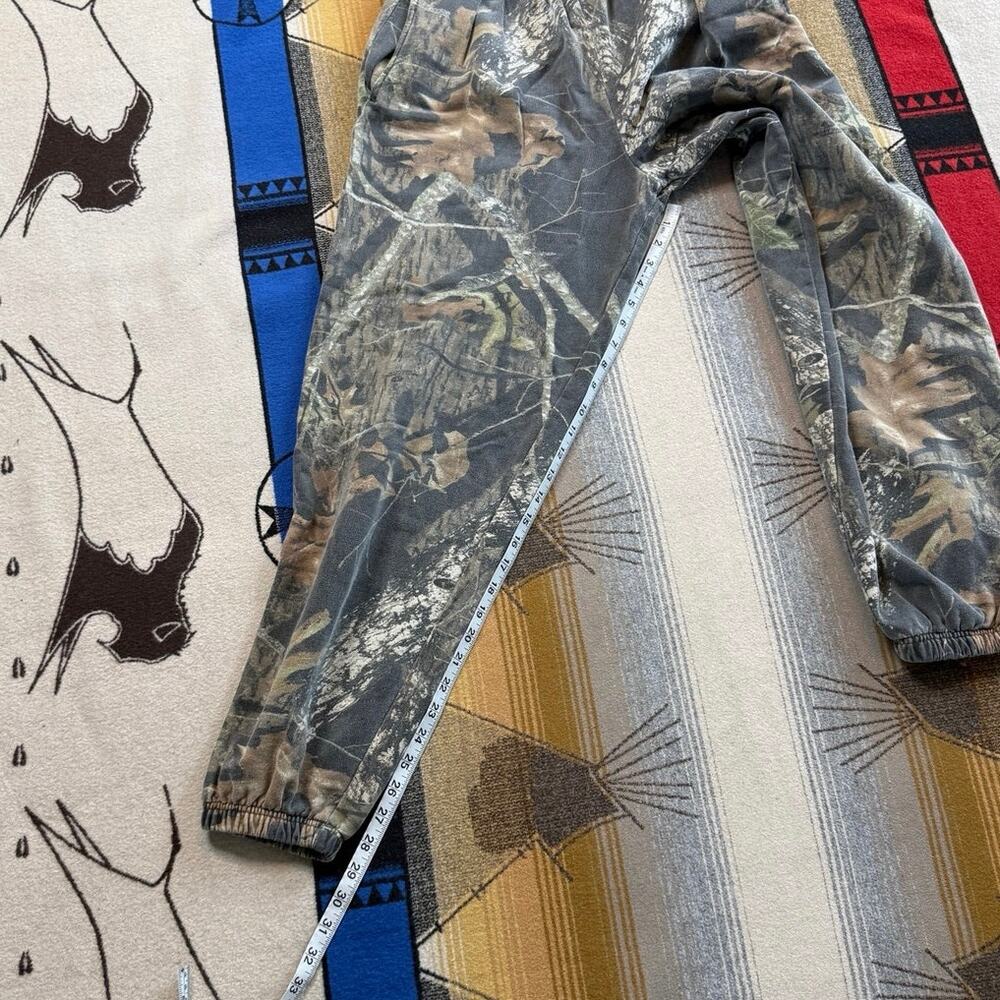 Vintage Mossy Oak Field Staff Camo Camouflage Sweatpants Size Medium Gym Lift - Picture 7 of 7